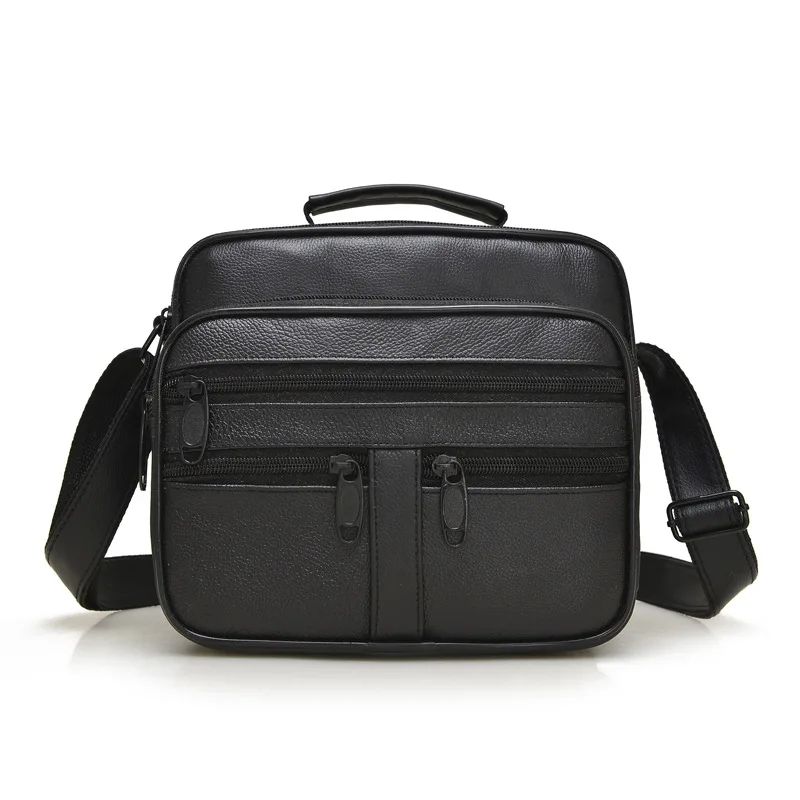 

Vintage Men's Chest Bags Genuine Leather Messenger Bag Male Shoulder Bag Casual Portabl Waist Bags Multi-function Packets