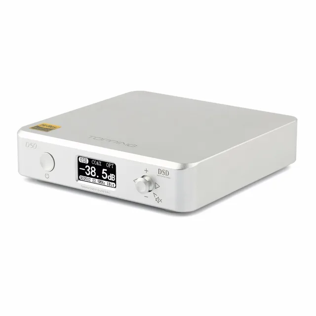 TOPPING D50 MiNi Digital-to-Analog Converter HiFi AUDIO Decoding ES9038Q2M *2 USB DAC XMOS XU208 DSD512 32Bit / 768Khz OPA1612