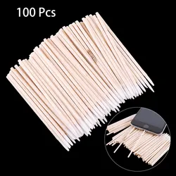 100 Pcs/pack Cotton Sticks Mobile Phone Charge Port Jack Earphone Hole Dust Removal Cleaning Tools Disposable Cotton Swab 100 Pcs/pack Cotton Sticks Mobile Phone Charge Port Jack Earphone Hole Dust Removal Cleaning Tools Disposable Cotton Swab