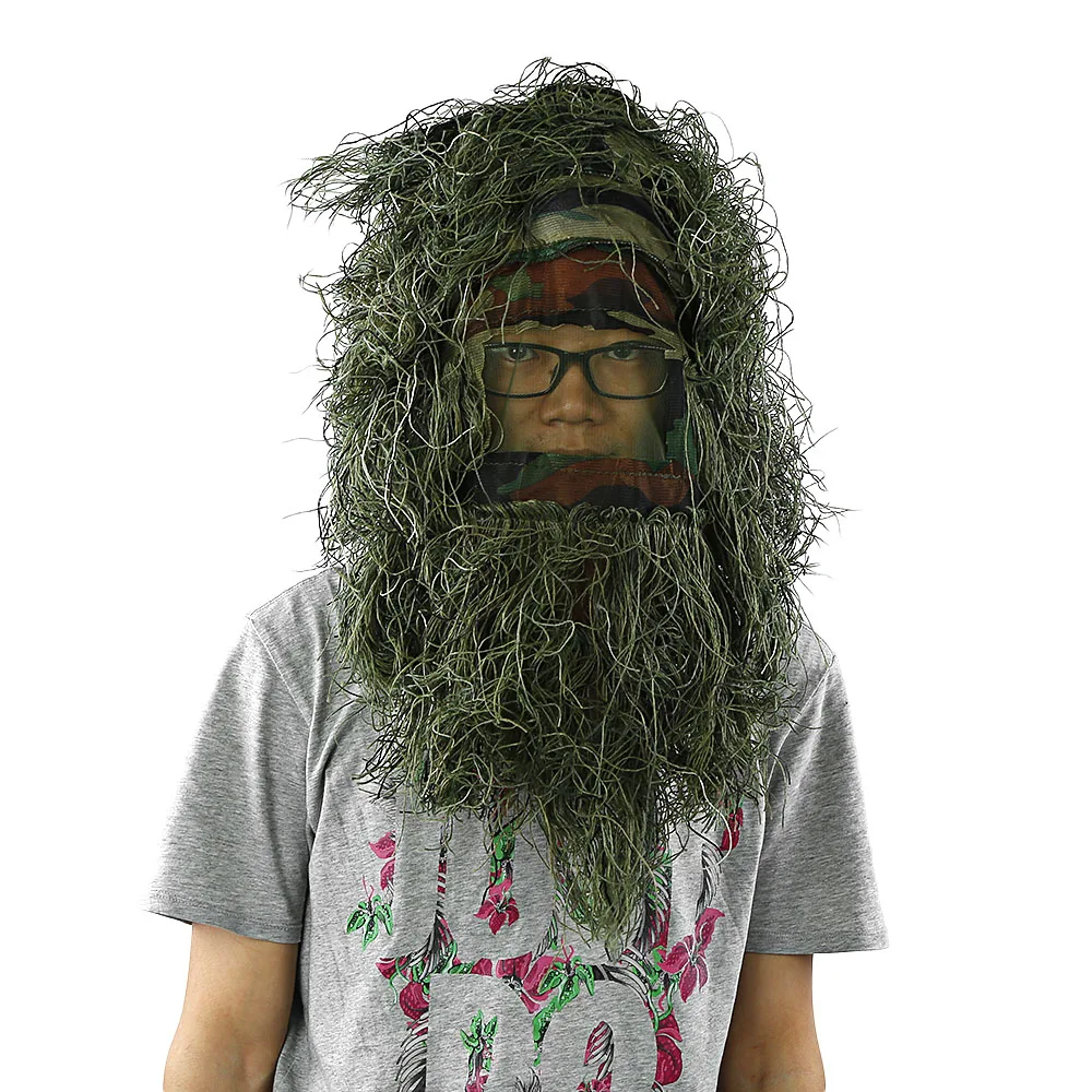 

Outlife Hunting Grass Type Sniper Tactical Camouflage Headvie Hood Cap And Rifle Rope For Ghillie Suit Hunting Cloth
