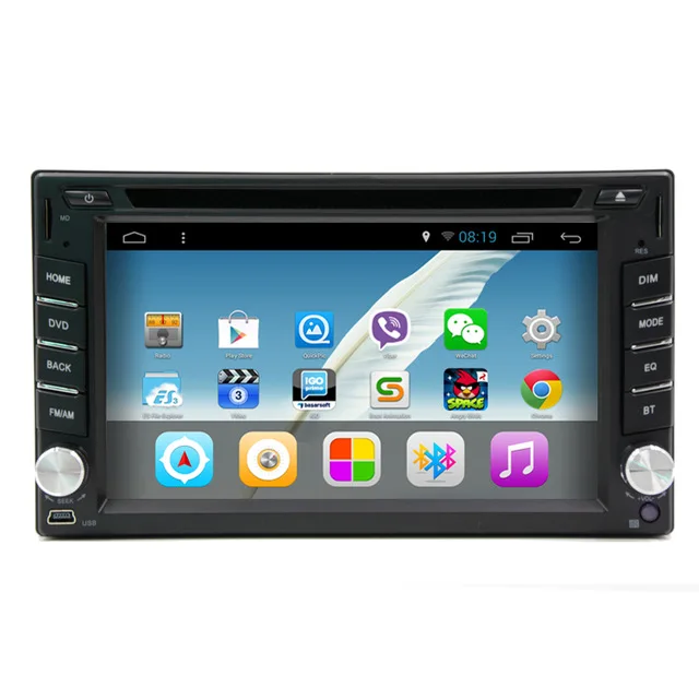 2 din Android 4 4 Quad Core Universal Car Radio DVD GPS Navi with Bluetooth Support