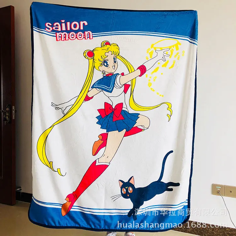 1 шт., Sailor Moon Luna, аниме одеяло, плюшевое, marty, бархатное, теплое, украшение, мягкая кровать, для дома, плед, для дивана, s, подарки для взрослых, новинка