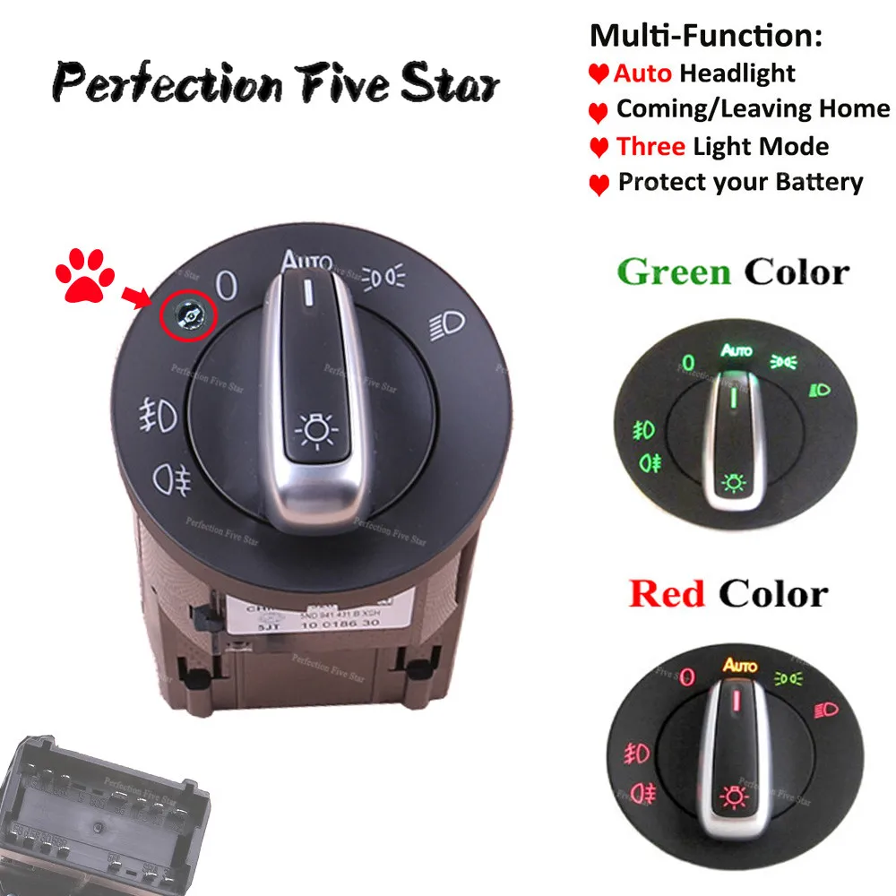 

New Version AUTO Headlight Lamp Switch Light Sensor Module For VW Golf Jetta MK4 Passat B5 Polo Bora Bettle For Skoda Fabia
