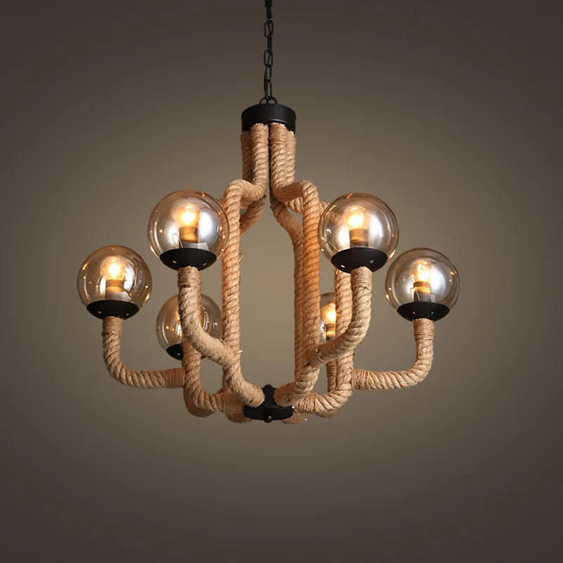 

LED rope hanging lights loft chandelier restaurant suspended lamp living room lighting fixtures retro deco suspension luminaires