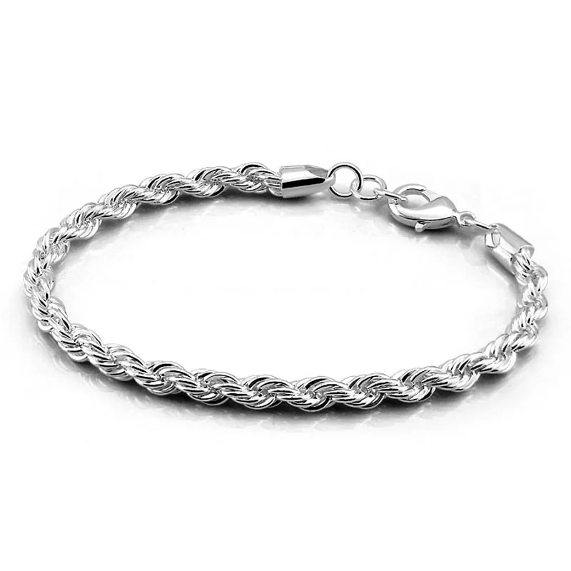 Fashion men 925 sterling silver chain bracelet Hot Sale New arrival