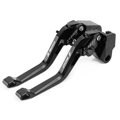 black Для KAWASAKI Z900 Z 900 аксессуары для мотоциклов CNC регулируемые Короткие тормозные рычаги сцепления Набор с логотипом Z900 - Цвет: black