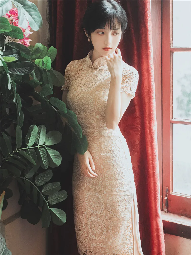 

2019 new fashion women's dresses Improved cheongsam dress summer female Chinese style