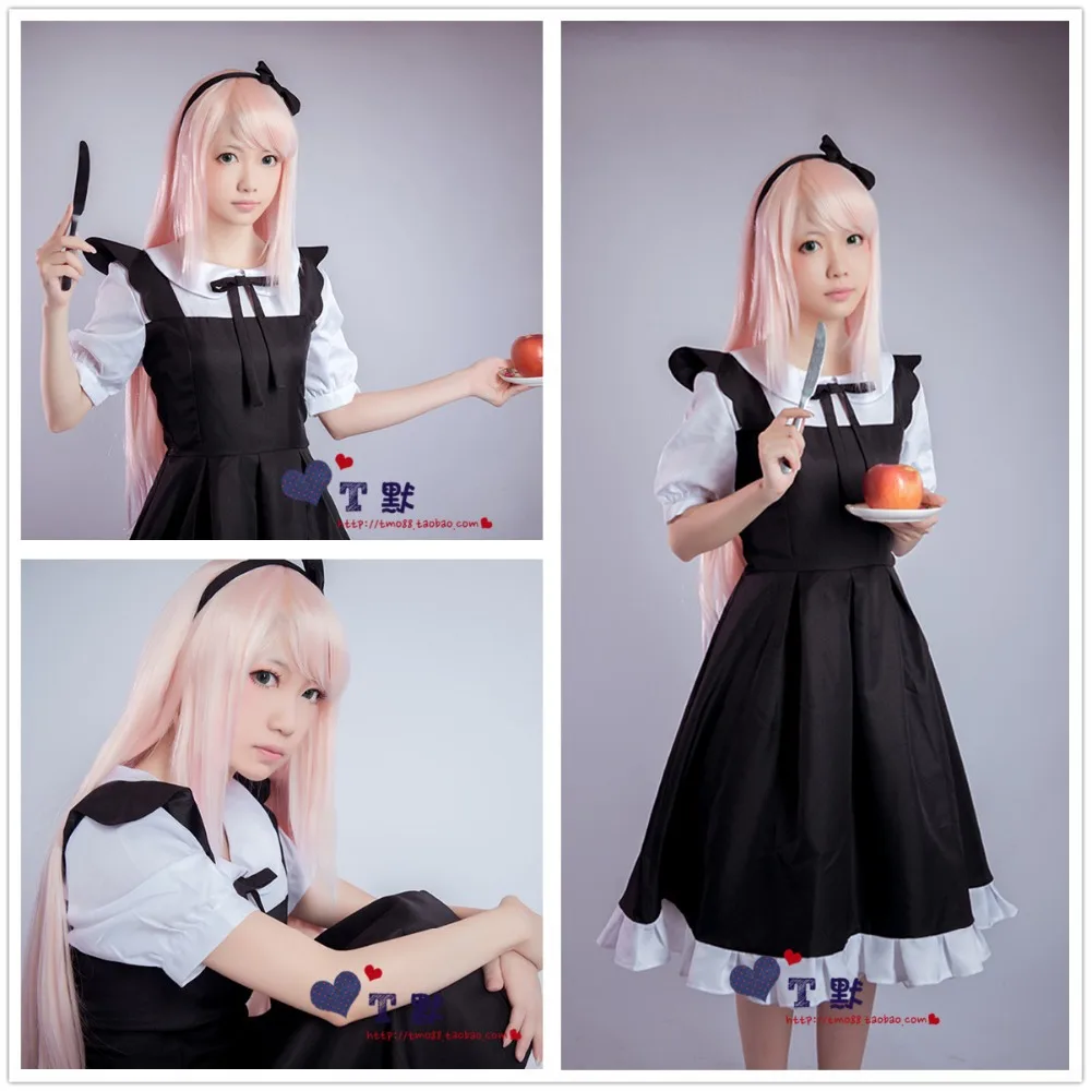 Vocaloid Luka Anime Cosplay Costume Lolita Maid COS Dress Halloween