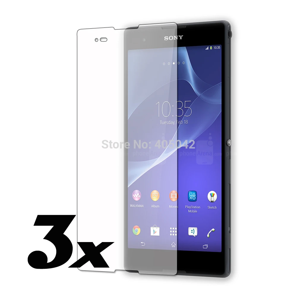 3 шт прозрачная защитная пленка для ЖК экрана sony Xperia T2 Ultra D5303|screen protector film|protector filmlcd