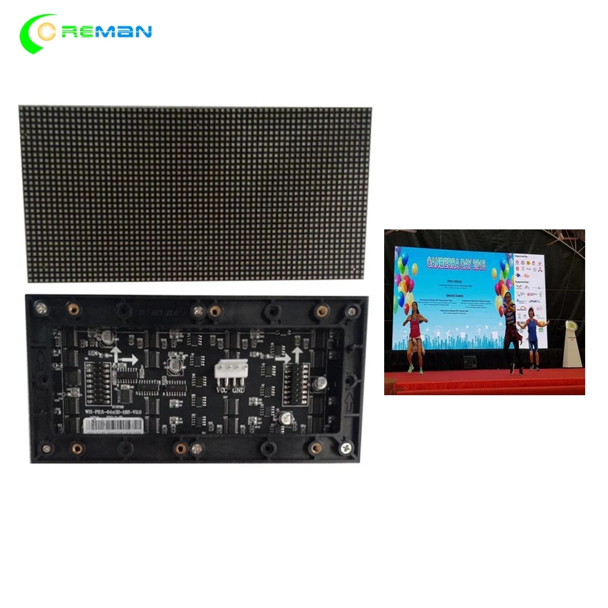 

Best price hot P2.5 Indoor SMD 3in1 Full Color 2121 Led Panel Display Module 1/32 scan - 160*80mm 64X64 64X32