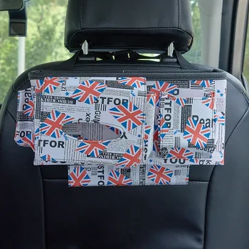 

Car Storage Box Seat Headrests Organizer Multi purpose Pocket Organizer Container For Glasses Cup Holder Tissue Box
