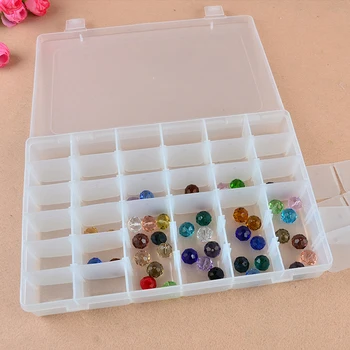 

36grid Removable Thickened Large Size Transparent Plastic Jewelry Storage Box Multifunctional Sundries Jewelry Storage Box