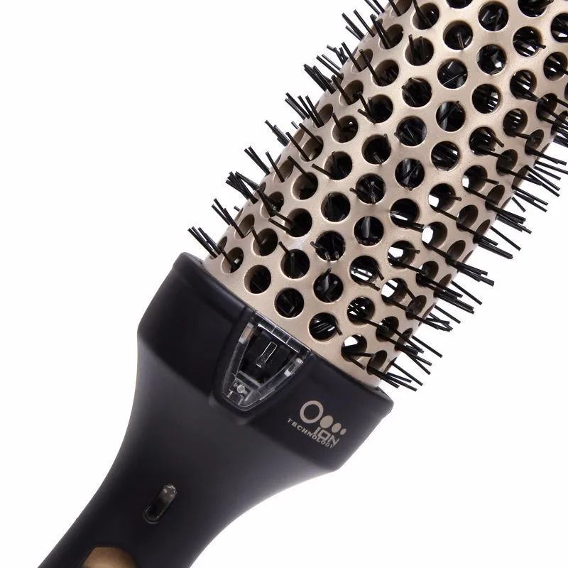 Electric hot air ionic hair brush tourmaline ceramic professional hair curling irons hairbrush curler salon styling tools #38mm6