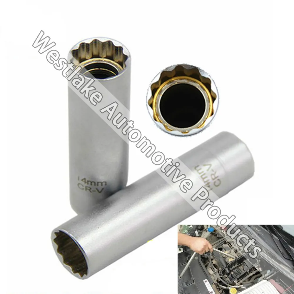 Thin Wall 14mm Spark Plug Socket For BMW mini Nissan BENZ(3/8"Drive