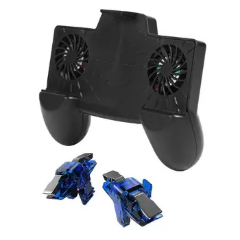 

SS1+X7 for PUBG Gamepad Cell Phone Joystick Trigger L1R1 Controller Cooler Fan Compatible Models 4-6 Inch Smartphones