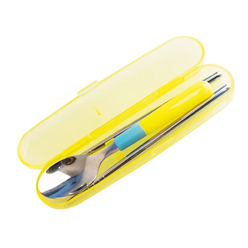 Baby Feeding Spoon Chopstick Stainless Steel Utensils (10)
