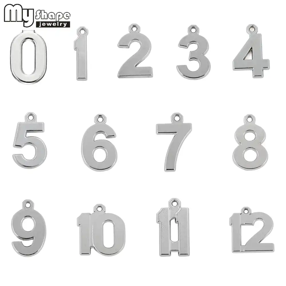 0 12 Numbers Charms To Choose Antique Silver Plated pcs Lucky Number Diy Floating Pendant 0 1 2 3 4 5 6 7 8 9 10 11 12 Number Charms Charm Charmantique Silver Aliexpress