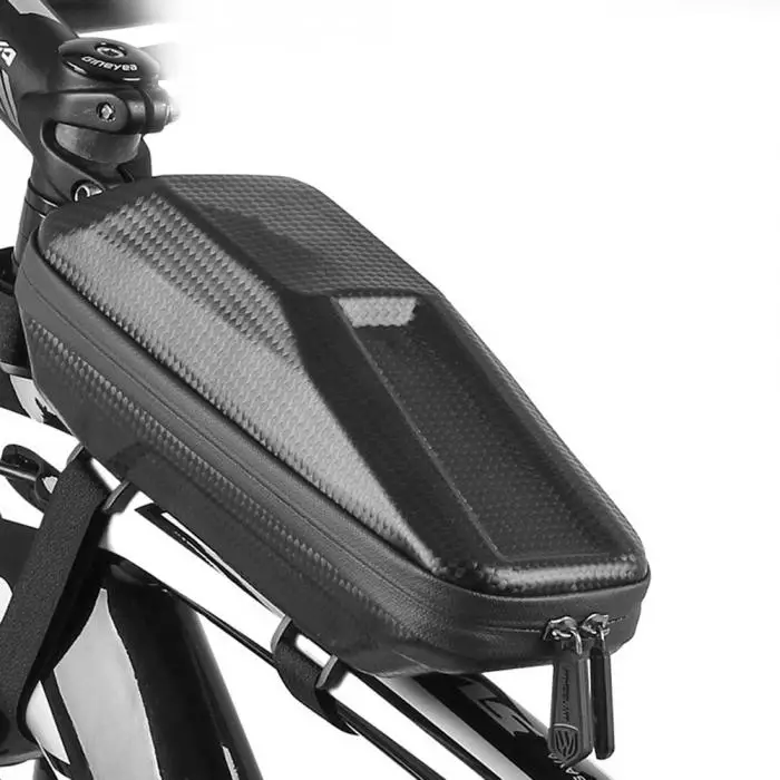 Best Newly Bike Front Beam Bag Waterproof EVA Wear-resistant Carbon Pattern Bicycle Bag  C55K Sale 6