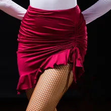 Сексуальная Женская юбка для латинских танцев, черный, красный, зеленый цвет, на завязках, для сальсы, Танго, румбы, самбы, Пасо, бальных танцев, платье, квадратная одежда в стиле хип-хоп