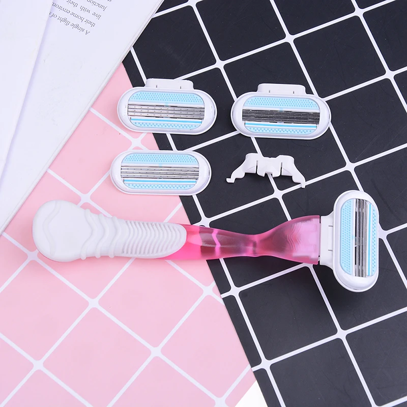 Pаспродажа 5 шт. компл. ручной лезвием бритвы для бритья для Для женщин лезвие Для женщин бритвы лезвия для удаления волос для Для женщин Красота Venuse