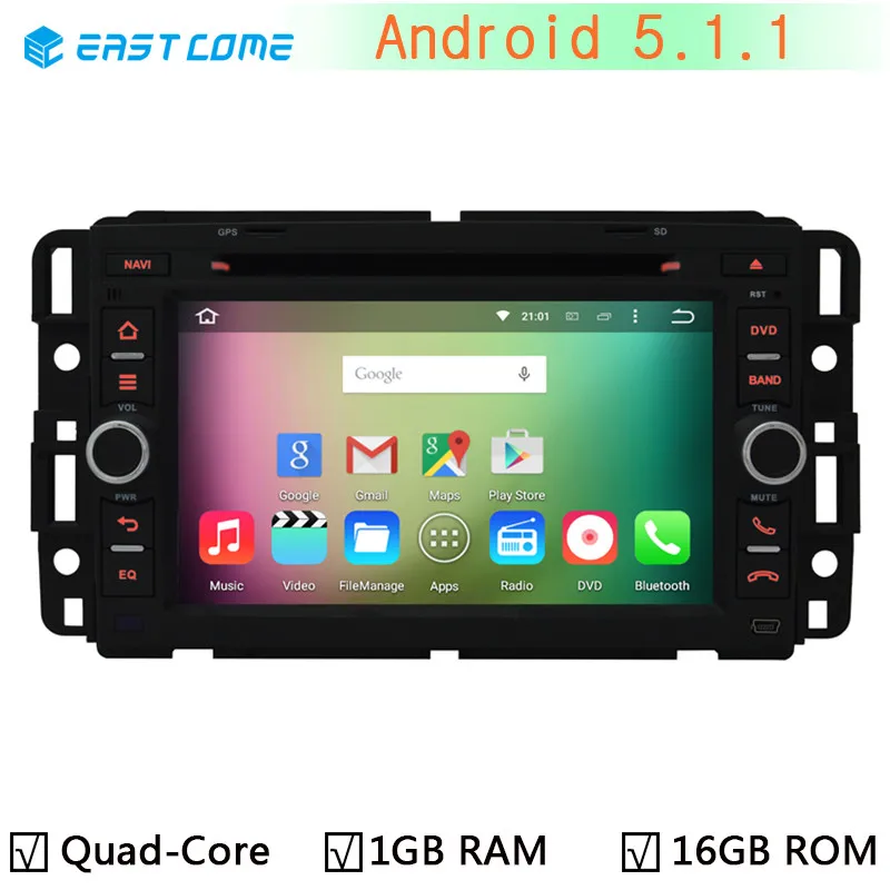 7" Quad Core Android 5.1.1 Car DVD Player For Chevy Chevrolet GMC Yukon