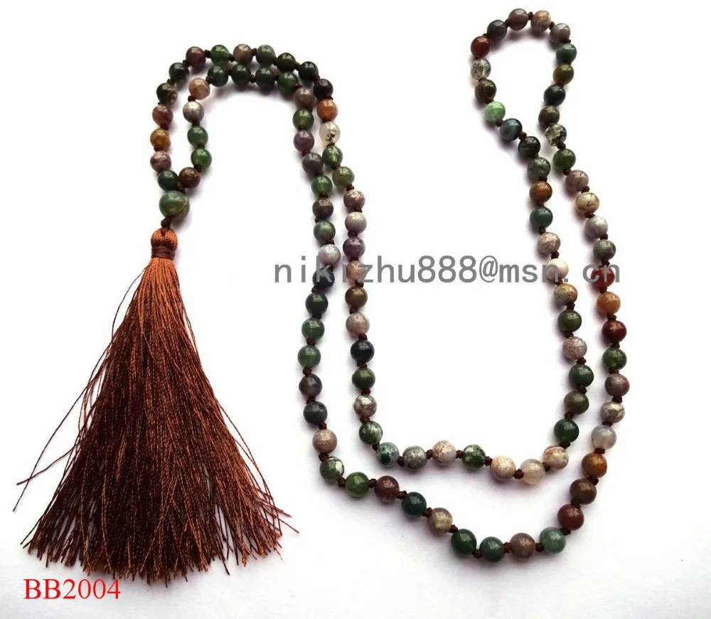 

Hotsale fashion new design natural stones India agate necklace ,necklace tassel and semi-precious women's necklaces