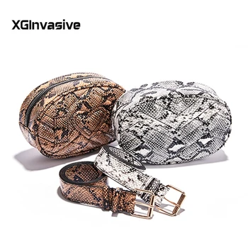 

2019 New Bags for Women Fanny Pack Fashion Serpentine Waist Bag Women Leather Waist Pack Vintage Waist Belt Bags Phone Pocket
