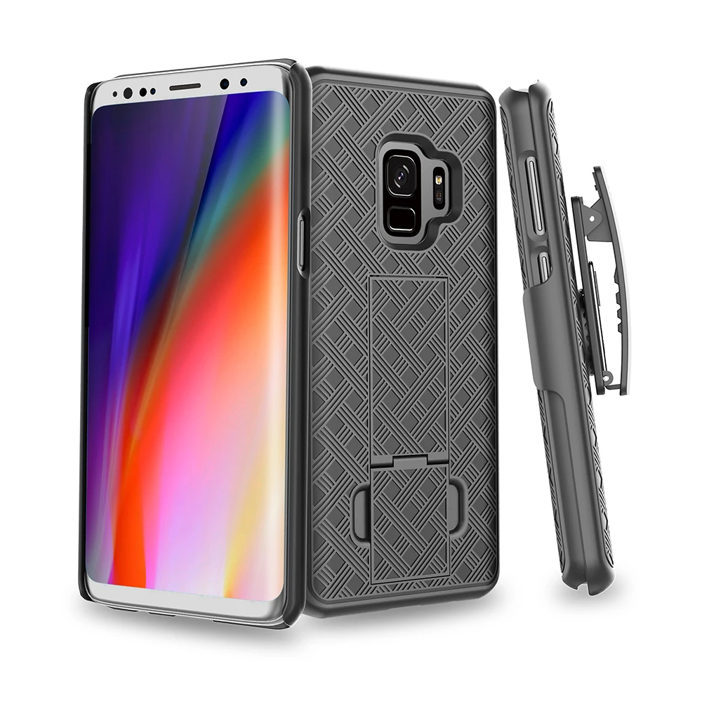 

Haissky Armor Phone Case For Samsung Galaxy S9 S9 Plus Full Protection Cover Stands Belt Clip Case For Samsung S9 Plus Coque