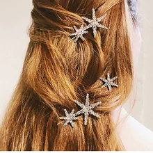 Высококачественные блестящие стразы в виде звезд, очаровательные заколки для волос для женщин, модные ювелирные изделия, новые прямые заколки для волос, заколка, аксессуары