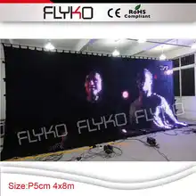 Пять звезд гибкий светодиодный видео P5cm показать огнеупорный светодиодный видео занавес кейс полета