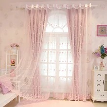 Пасторальная затеняющая пряжа, одна комната принцессы, для девочек, вишневый цвет, дождевые шторы для гостиной, спальни, аксессуары для украшения дома