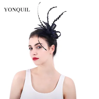 

Sinamay fascinator headwear wedding bridal party show hair accessories millinery cocktail hat 2018 High quality multiple color