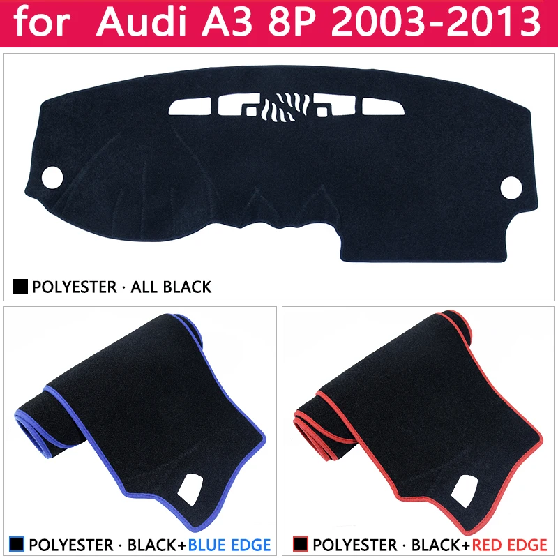Для Audi A3 8 P 2003 ~ 2012 Противоскользящий коврик на приборную панель солнцезащитный