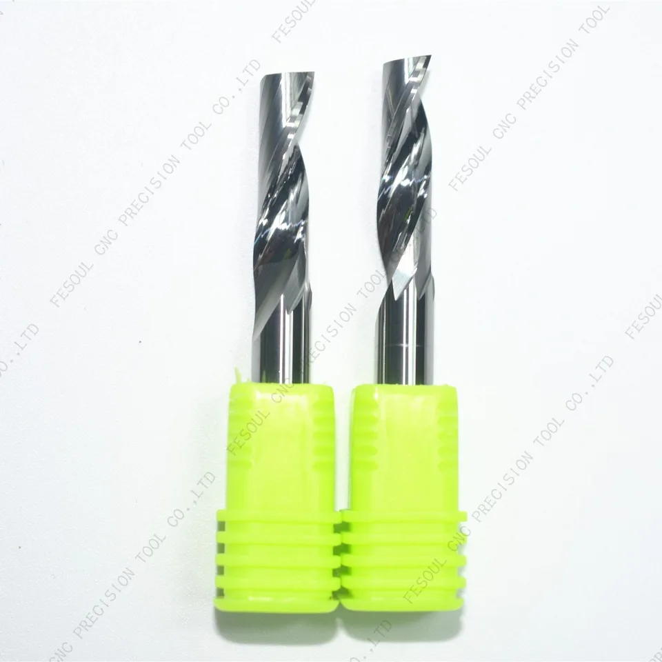 2pcs 2*4mm Single Flute Spiral End Mill Carbide CNC Milling Cutter Bits