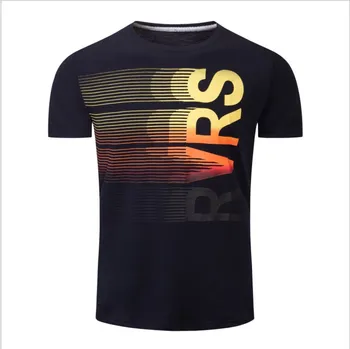 

Spring and summer men's pure cotton short sleeve T-shirt with printing