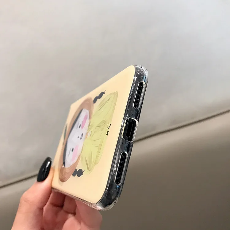 

For Yellow Illustrator Girl Mirror Phone Case 8plus Apple x Phone Case XS Max/XR/iPhoneX/7p/6s Girl Phone Case