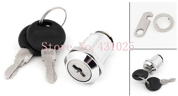 Серебряный тон металлический 23 мм x 18 темы ящик стола замок 3 шт.|cabinet cam lock|lock