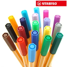 Получить скидку Stabilo 25 шт. Волокно ручка Германии Stabilo 88 Fineliner эскиз ручка 0.4 мм процессии маркером paperlaria цветные гелевые ручки эсколар