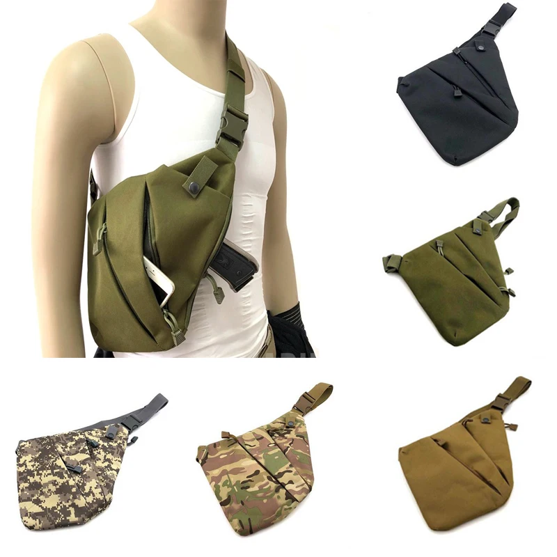 

Multifunctional Concealed Tactical Storage Gun Bag Holster Gun Pouch Men's Left Right Shoulder Bag Anti-theft Bag Chest Bag