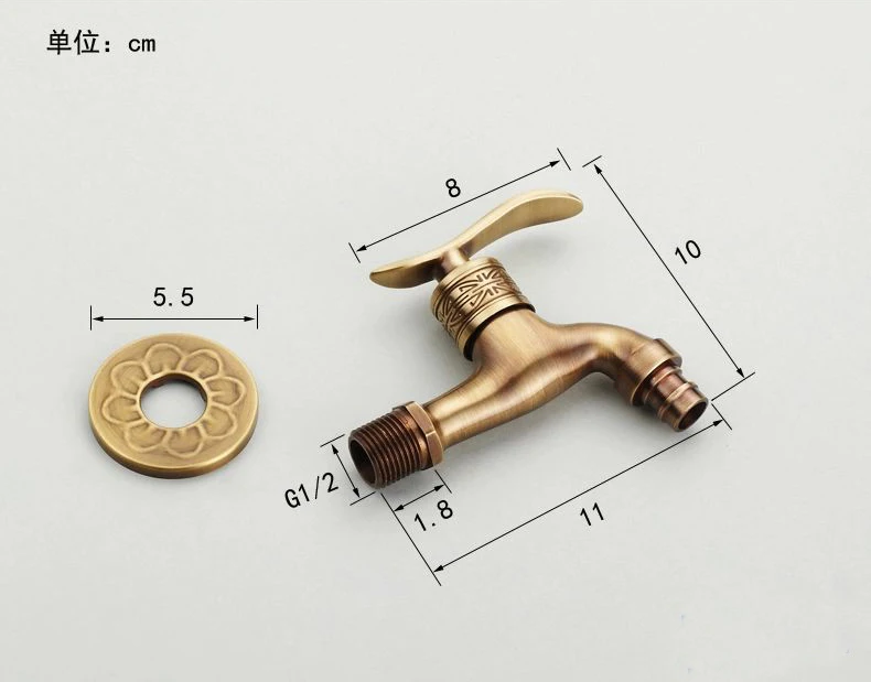 Настенный сад кран bibcok torneira для Ванная комната, античная бронза покрытием стиральная машина кран Водопроводные краны коснитесь hj-7662f