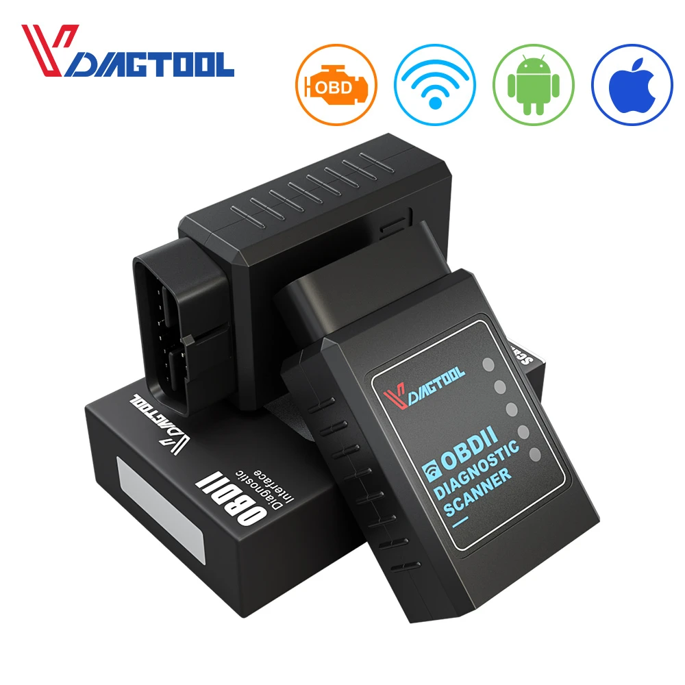 ELM327 WiFi V1.5 PIC18F25K80 чип OBDII автоматический сканер obd2 диагностический инструмент IPhone/Android/PC Bluetooth ELM 327 ICAR2 считыватель кодов