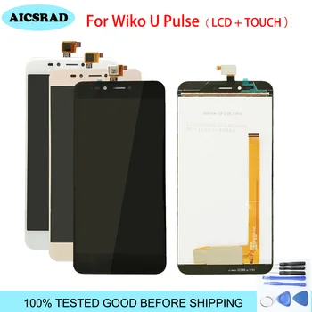 

black white gold 5.5 Inch For Wiko U Pulse LCD With Touch Screen Glass Panel Digitizer Assembly Repair Parts upulse +Tools