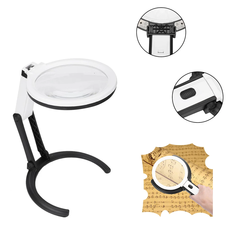 

Standing Magnifier LED Tattoo Nail Art Tool 130mm Thick Table Magnifier Glass Lamp 1.8X 5X Magnifier Desk Lamp Tattoo Accesories