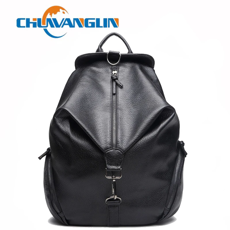 

Chuwanglin New arrival leather backpack women's school bags for teenage girls Wild casual laptop backpack mochila feminina 701A