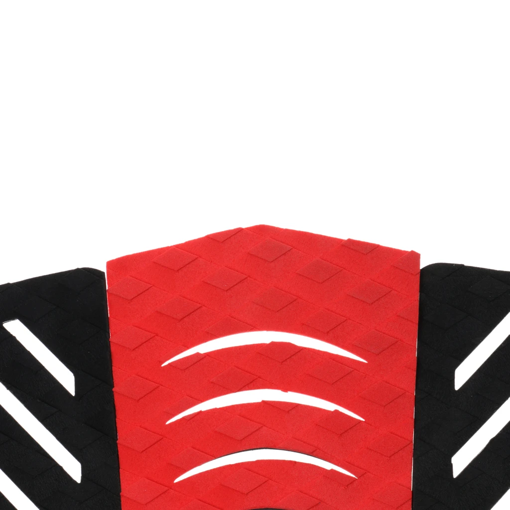 3Pcs Tail Traction Grip Pads Men Women Surfing Accessories for Surfboard Shortboard Longboard 31 x 30cm Black/Red