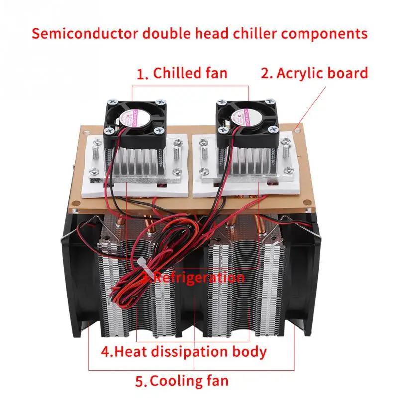 Термоэлектрический Пельтье Холодильное 144 Вт двухъядерный полупроводниковый Холодильный Пельтье оборудование для осушения воздуха