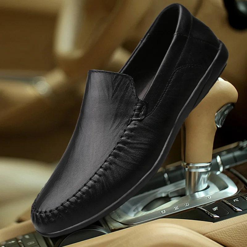 

men's genuine leather shoes casual outdoor fashion breathable handmde sewing Fashion Comfortable male sneakers size 38-47 L5
