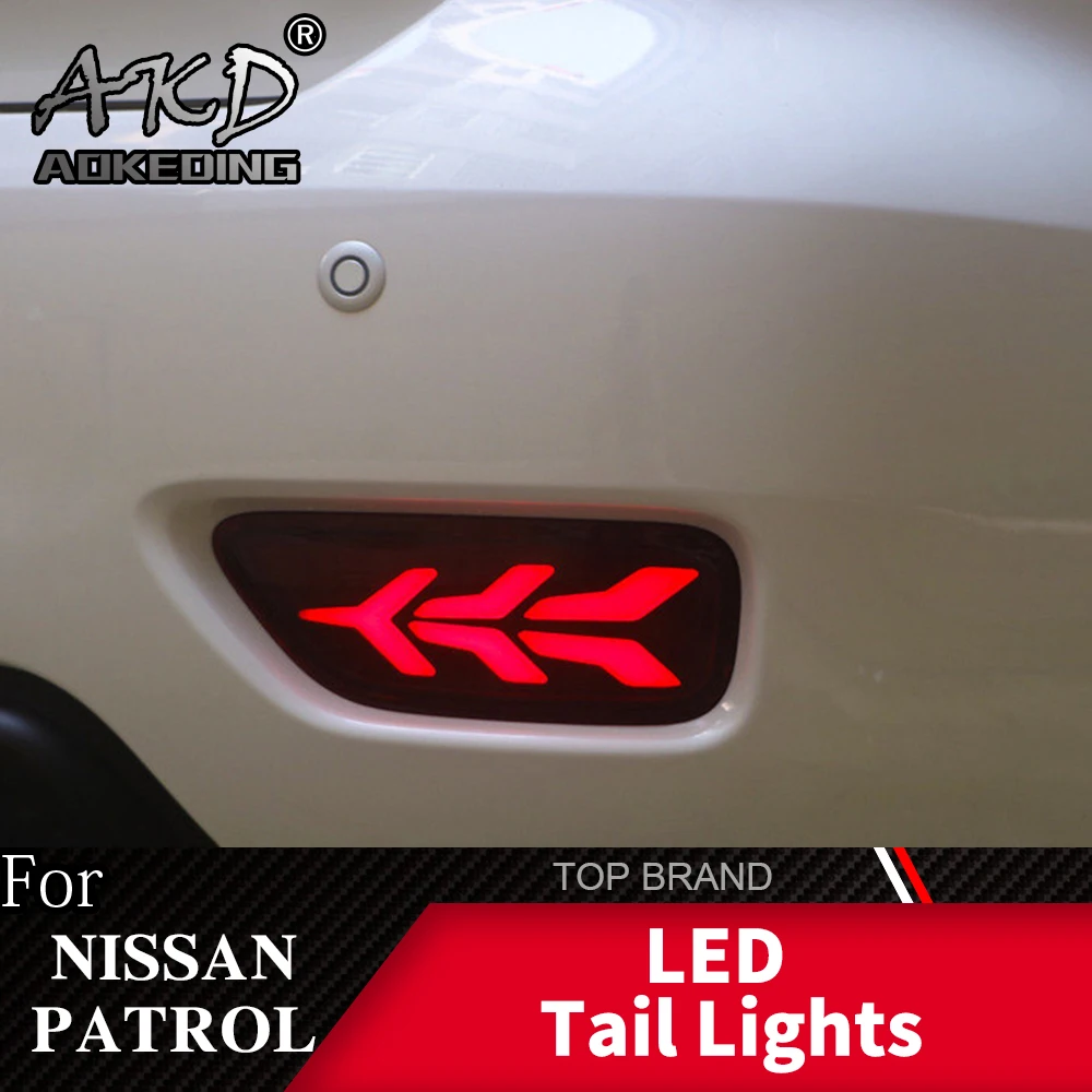 

For Nissan Patrol 2012~2019 Multi-function Car LED Rear Bumoer Reflector Fog Lamp Brake Light Moving Turn Signal light