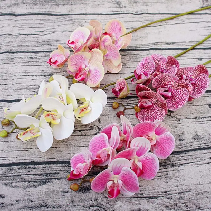 3D искусственная Орхидея, Бабочка, цветы, имитация мотылька, цветок орхидеи для дома, свадьбы, DIY, украшение, настоящее прикосновение, домашний декор Flore