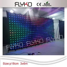 Горячая красочные гибкие P18 ткань для проекции светодиодного видео